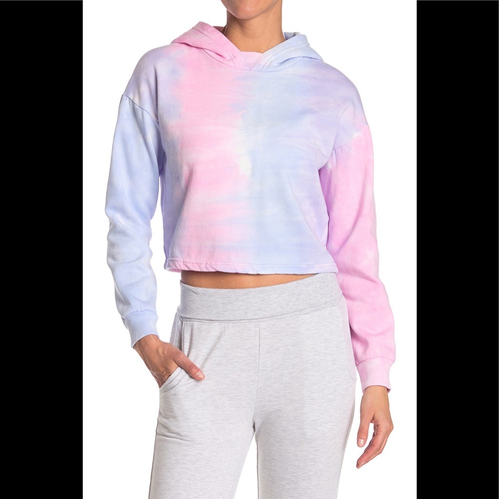 90 Degree By Reflex Tie-Dye Crop Hoodie NWT small